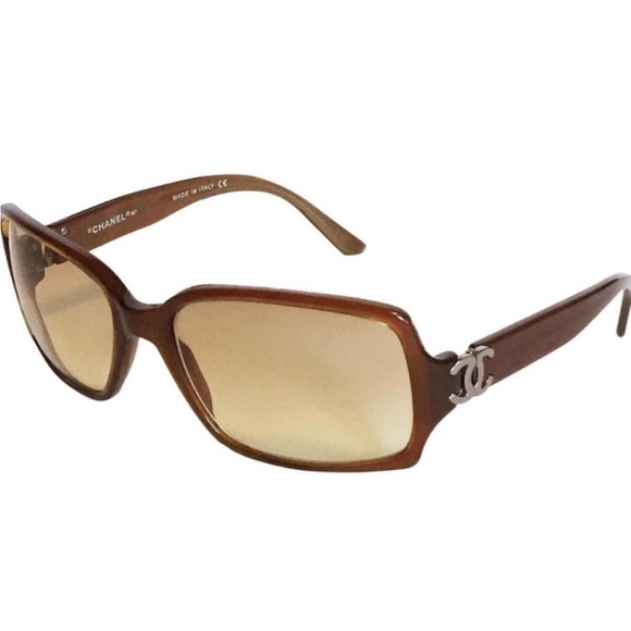 CHANEL Brown Sunglasses with Case